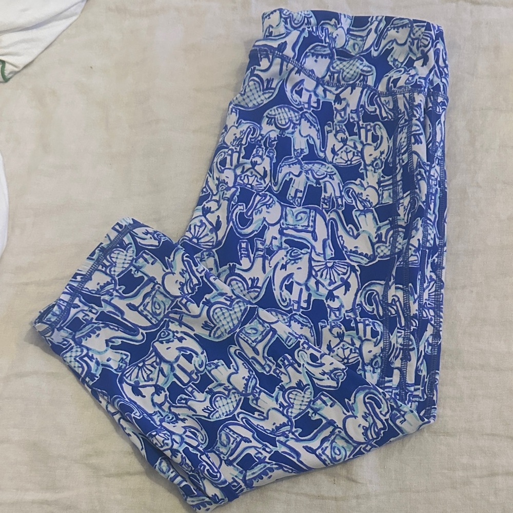 Lilly Pulitzer Blue and White Patterned Leggings